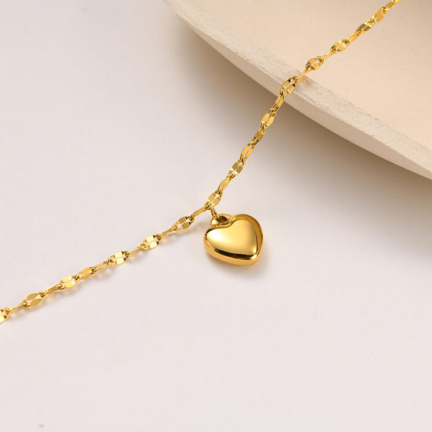 Heart of Gold Anklet
