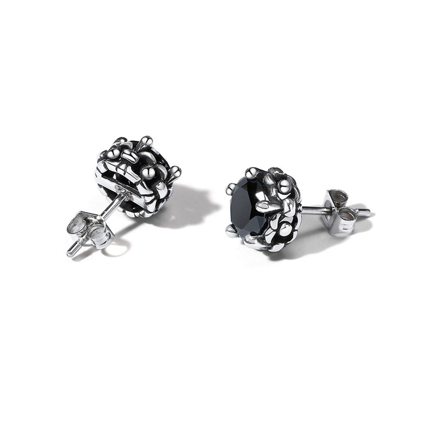 Black Snow Stud Earrings