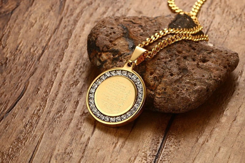 4 Qul Gold Plated Round Necklace
