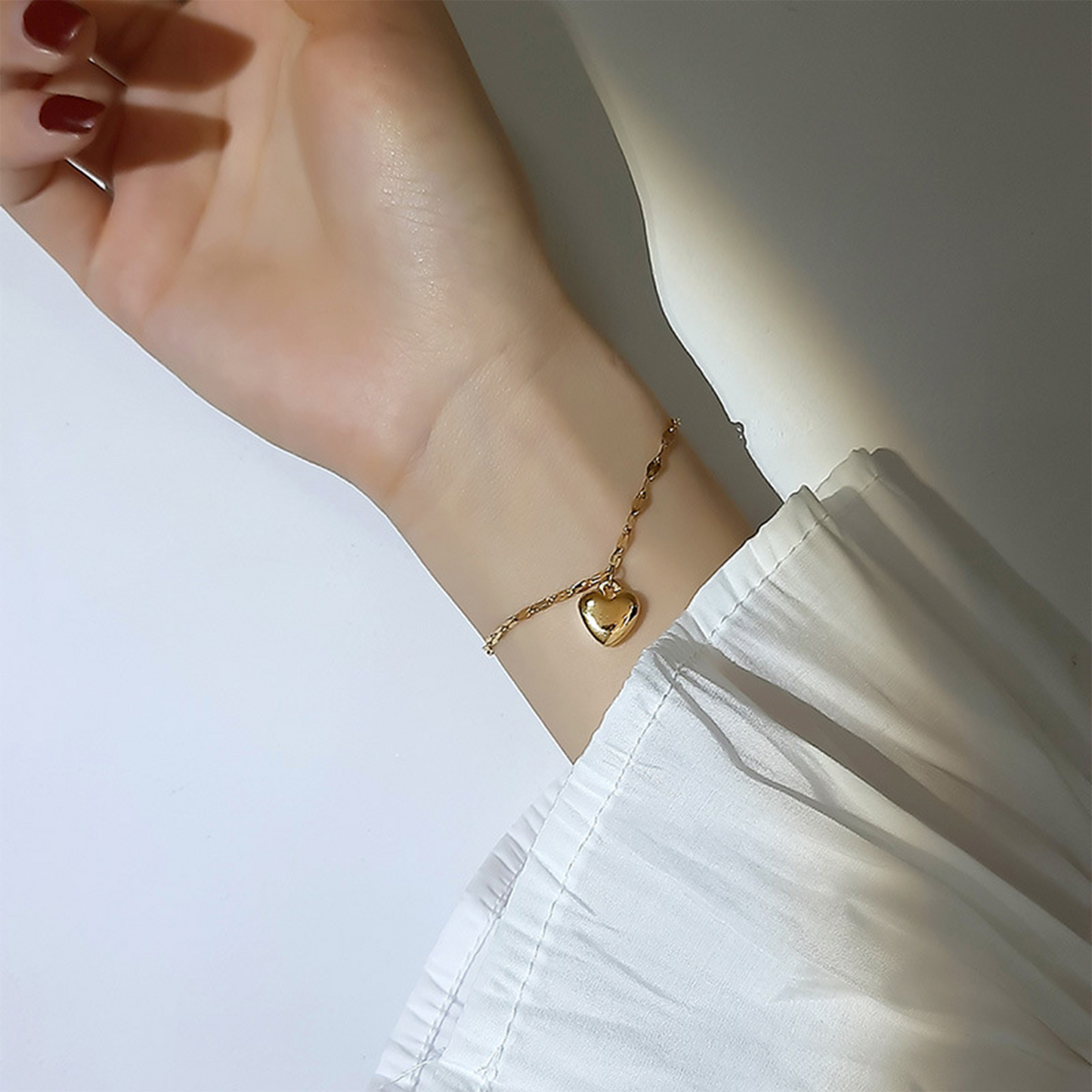 Heart of Gold Anklet