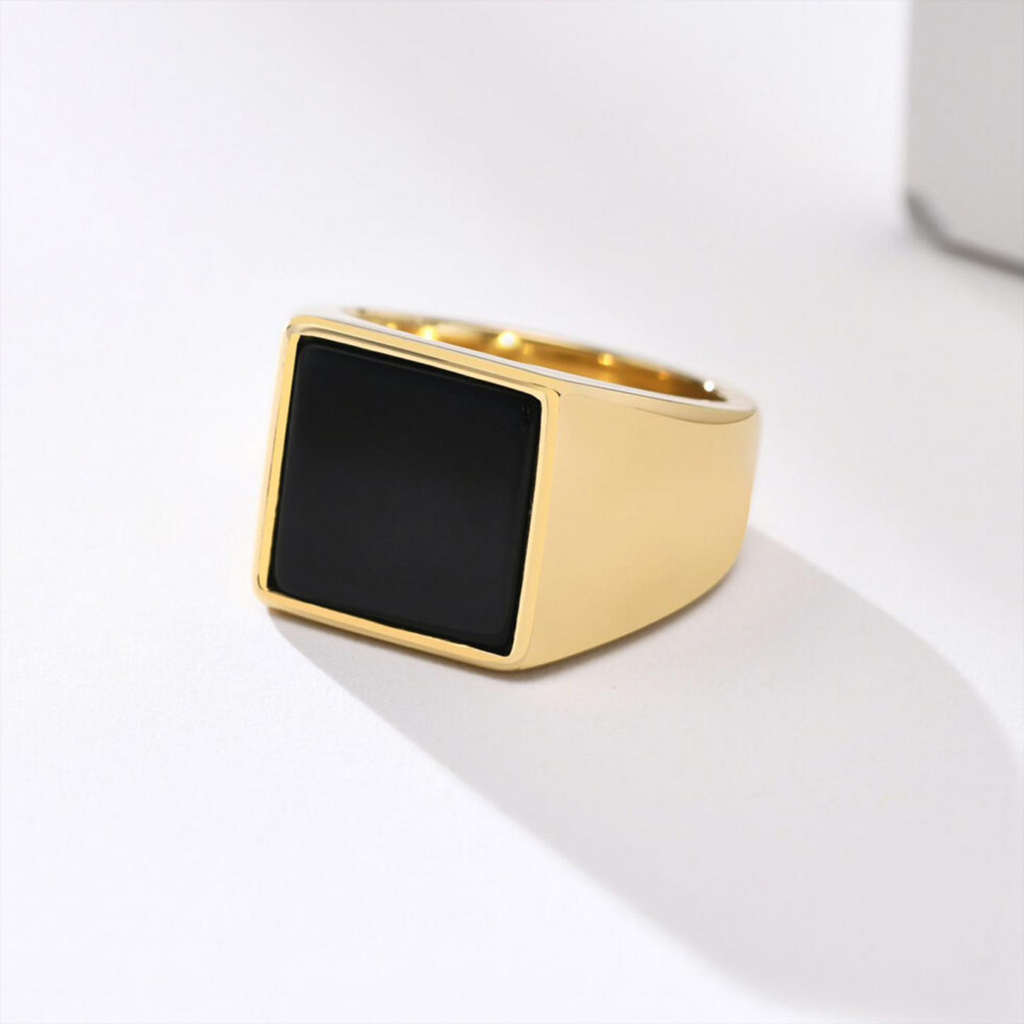 Gold Obsidian Ring