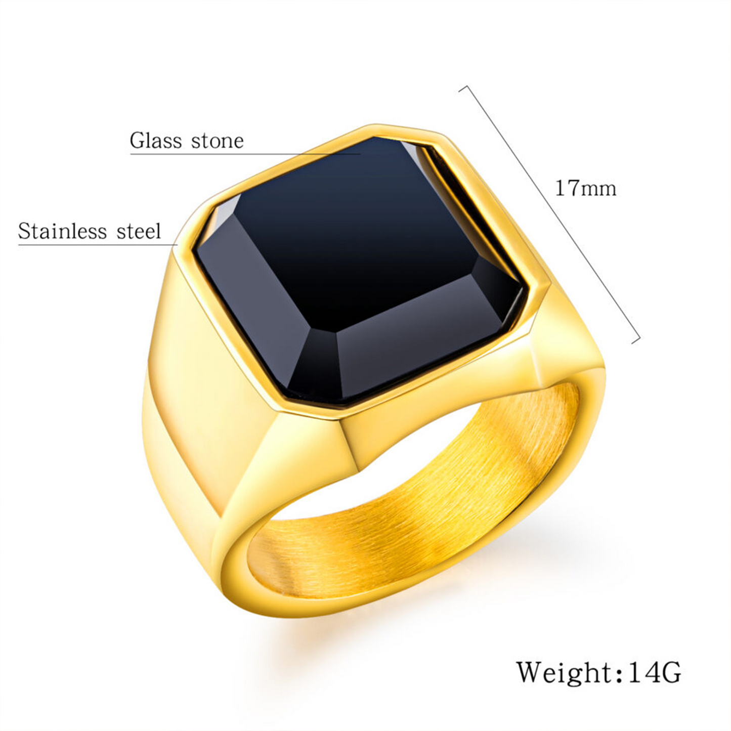 Gold Noir Crown Ring