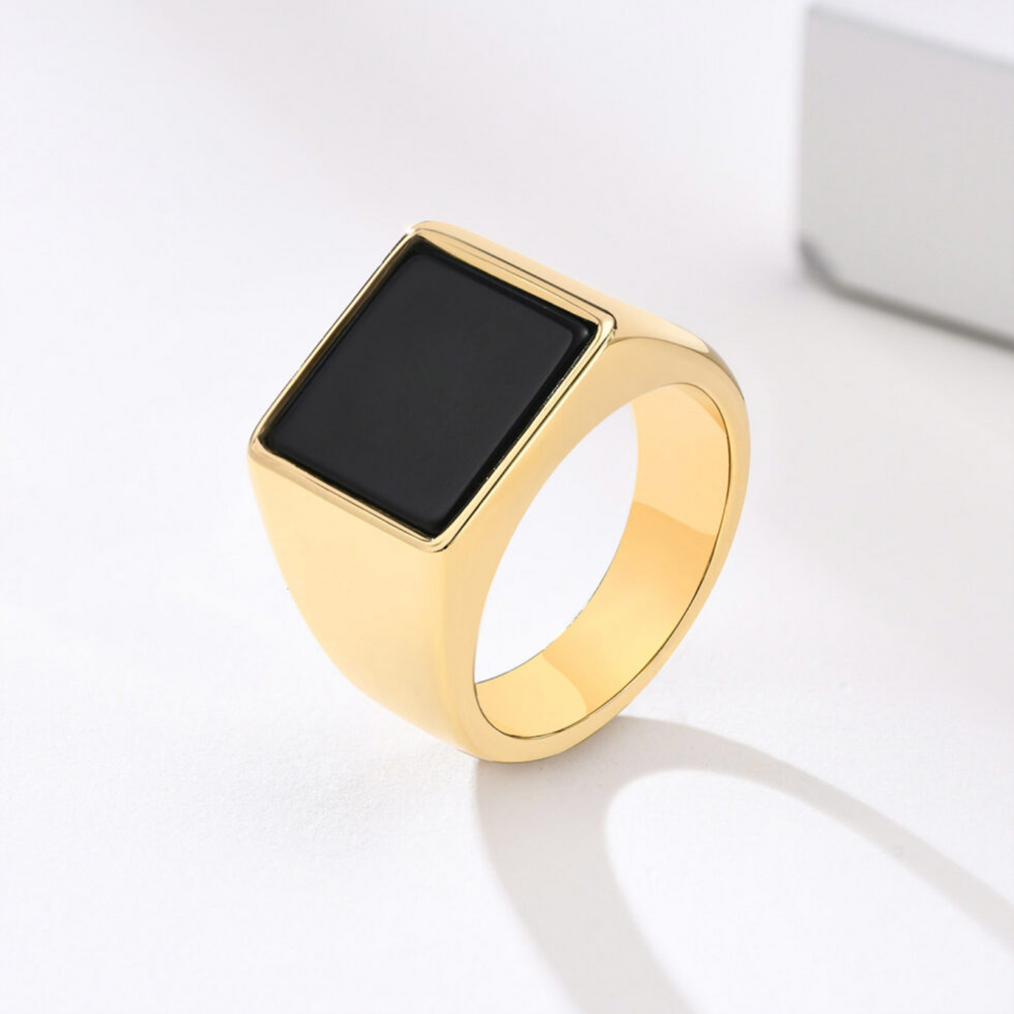Gold Obsidian Ring