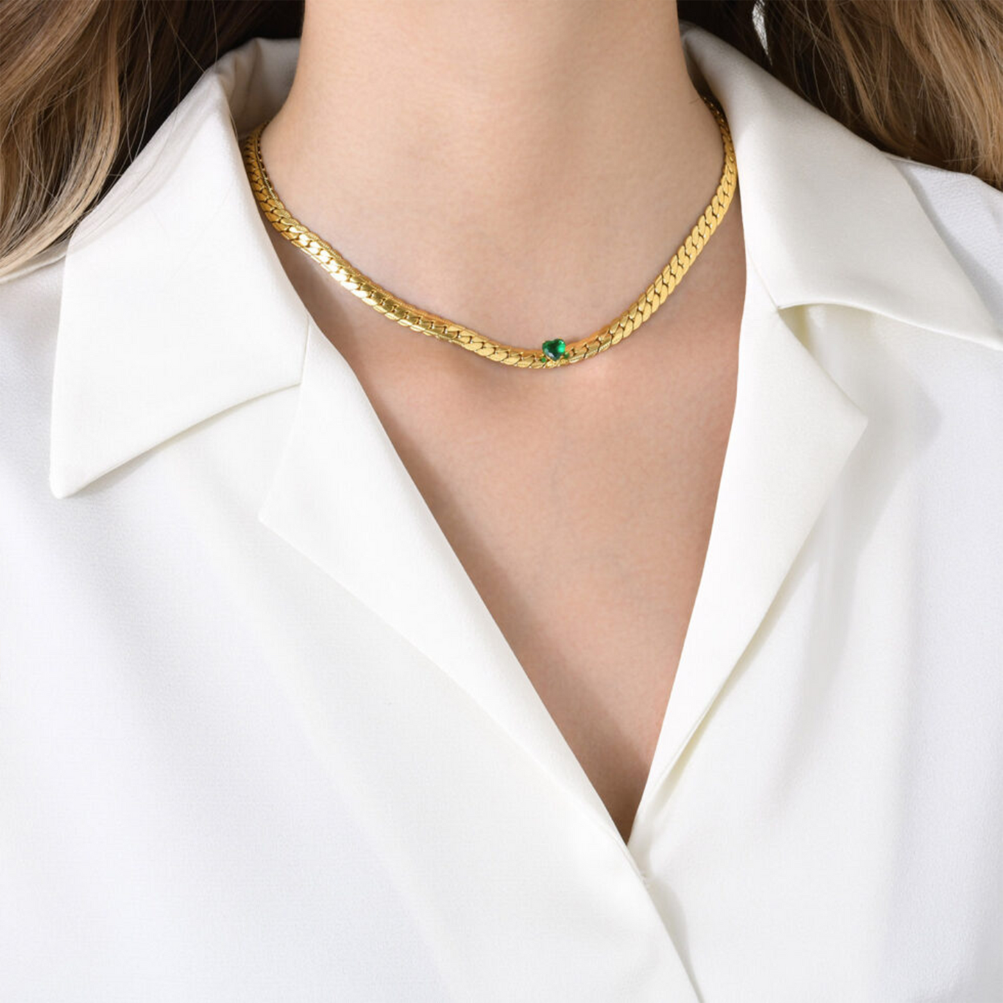 Jade Dot Necklace