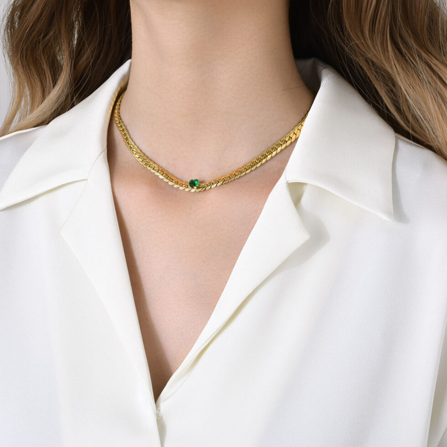 Jade Dot Necklace