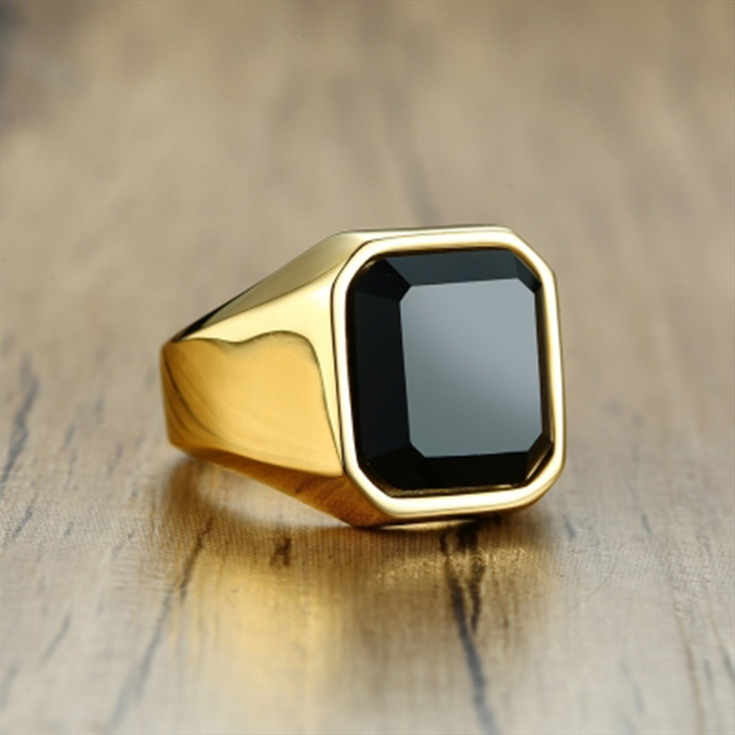 Gold Noir Crown Ring