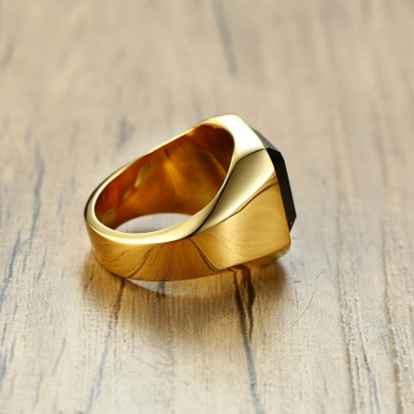 Gold Noir Crown Ring