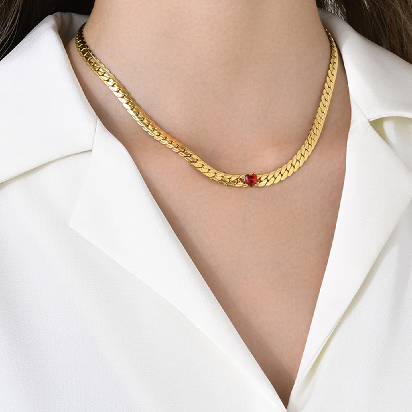 Ruby Dot Necklace
