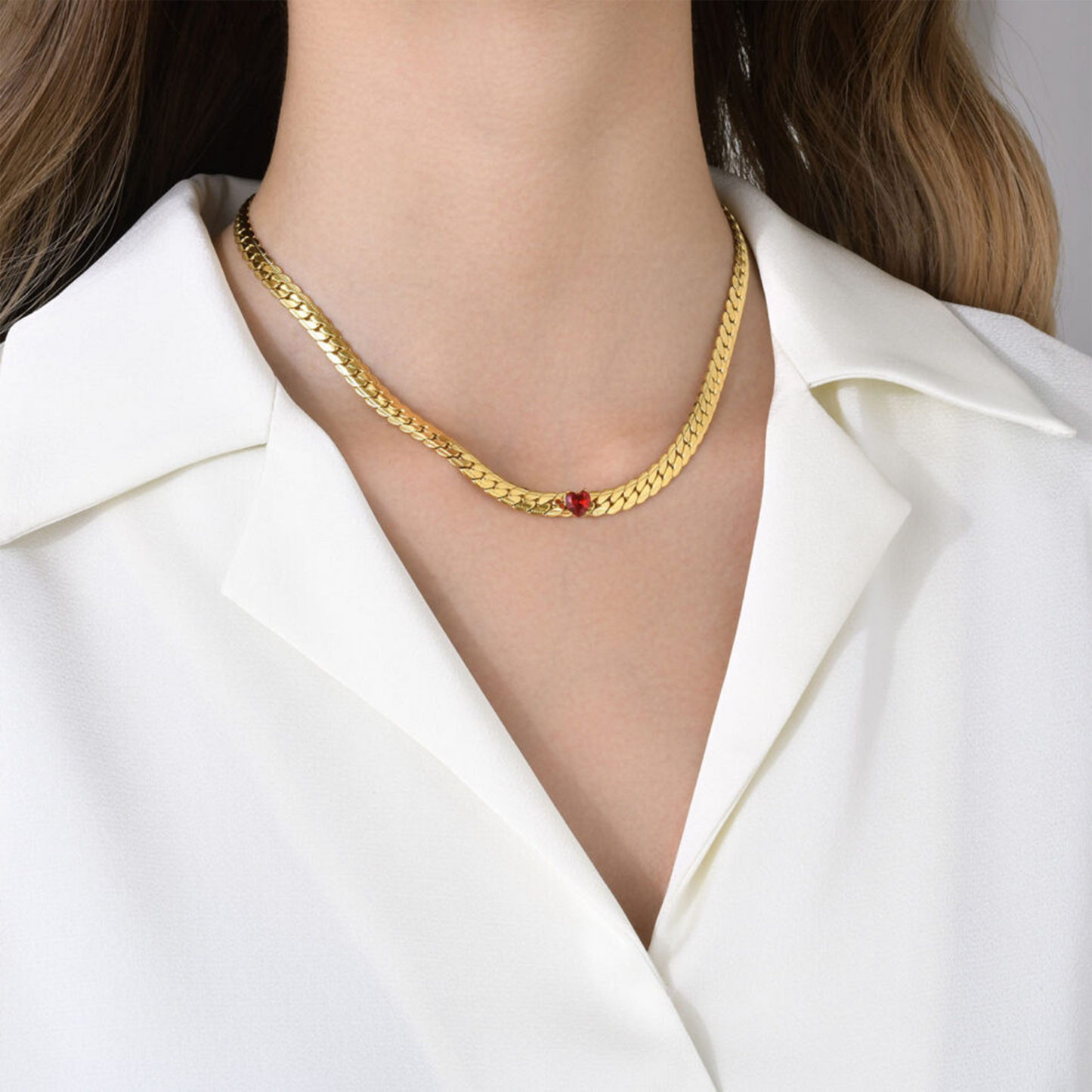 Ruby Dot Necklace