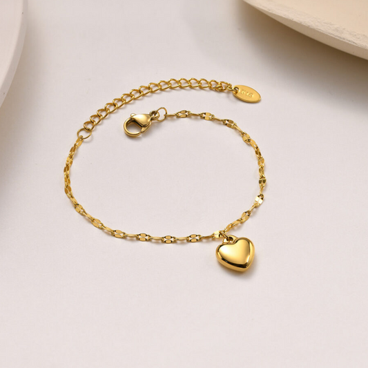 Heart of Gold Anklet