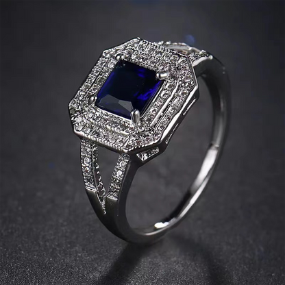 Square Crown Ocean Ring