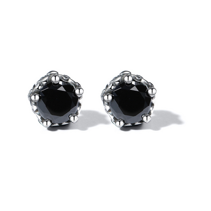 Black Snow Stud Earrings