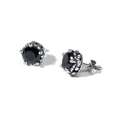 Black Snow Stud Earrings