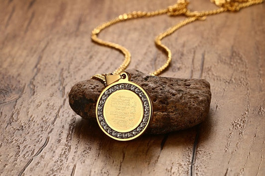 4 Qul Gold Plated Round Necklace