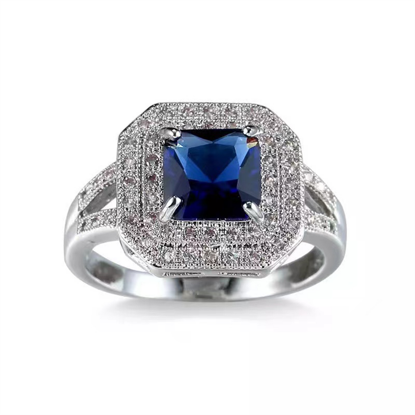 Square Crown Ocean Ring