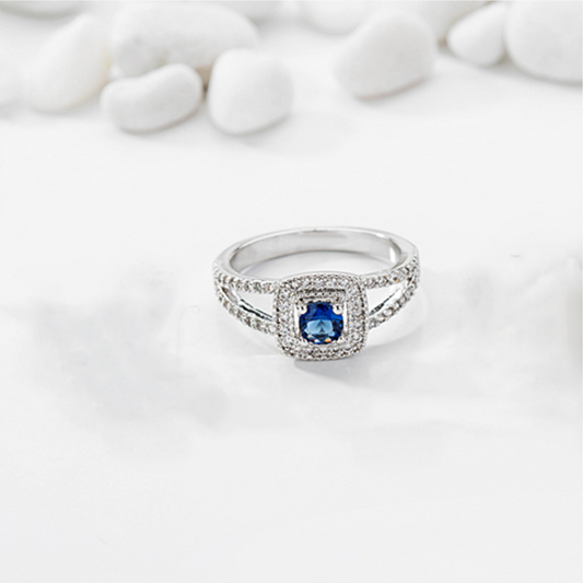 Boxy Blue Ring