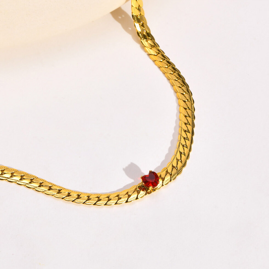 Ruby Dot Necklace