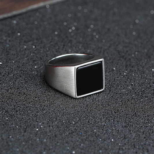 Silver Obsidian Ring